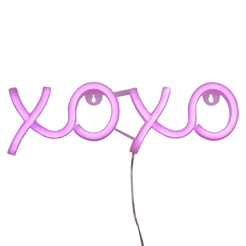 Led Neon XOXO Shape - Pink - إضاءة